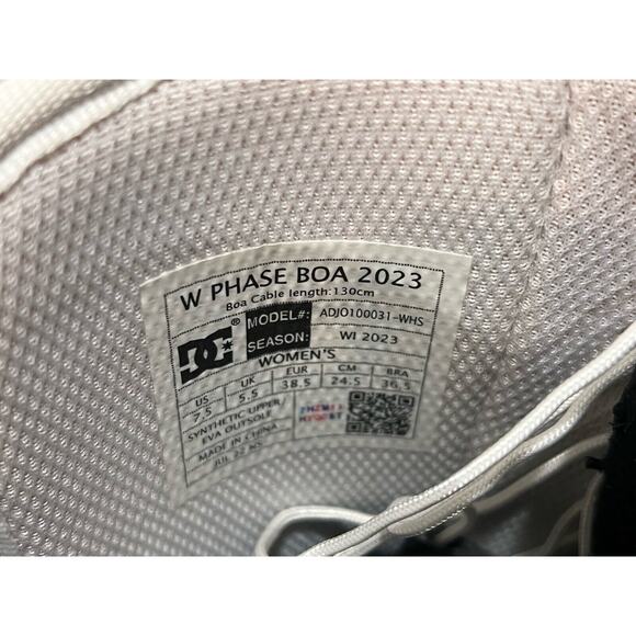 DC Ski Snowboots RL Phase BOA 2023 White Snake Women’s Size 7.5 Classic UNILite - Picture 10 of 13